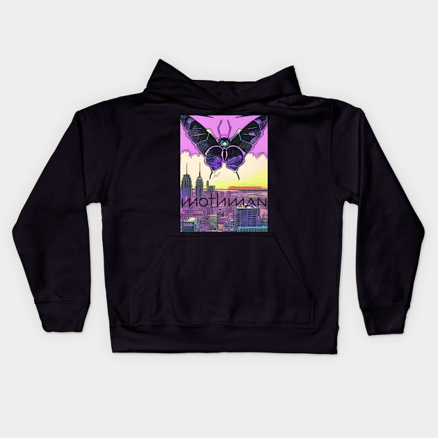 Mothman Cometh Kids Hoodie by Fee Artistry